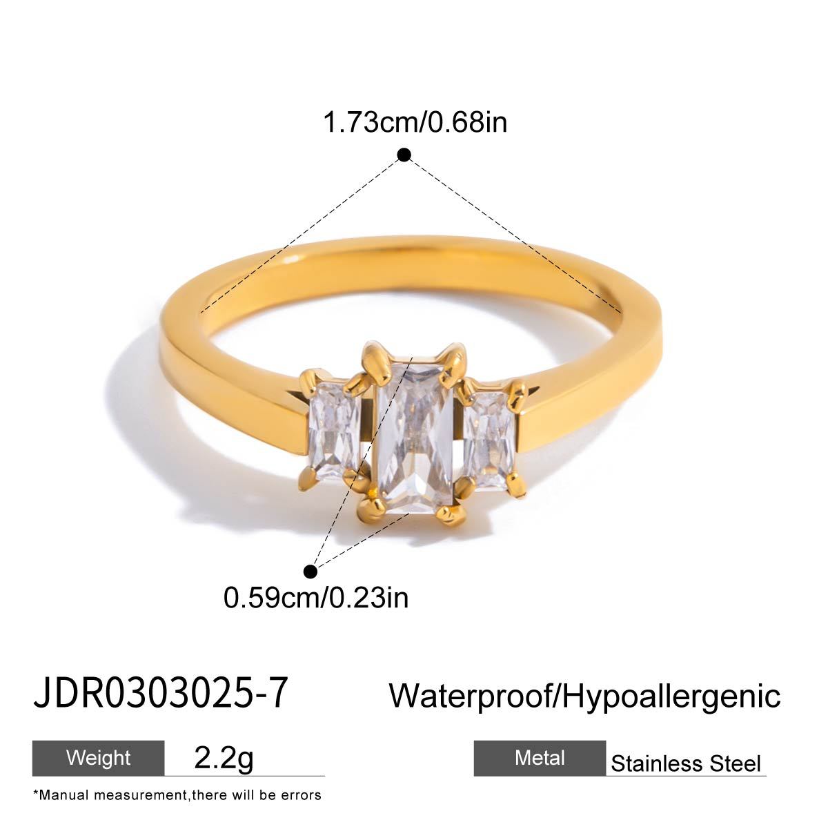 Gold CZ Ring Set - Multi-Style Sparkly Stackable Rings for Women