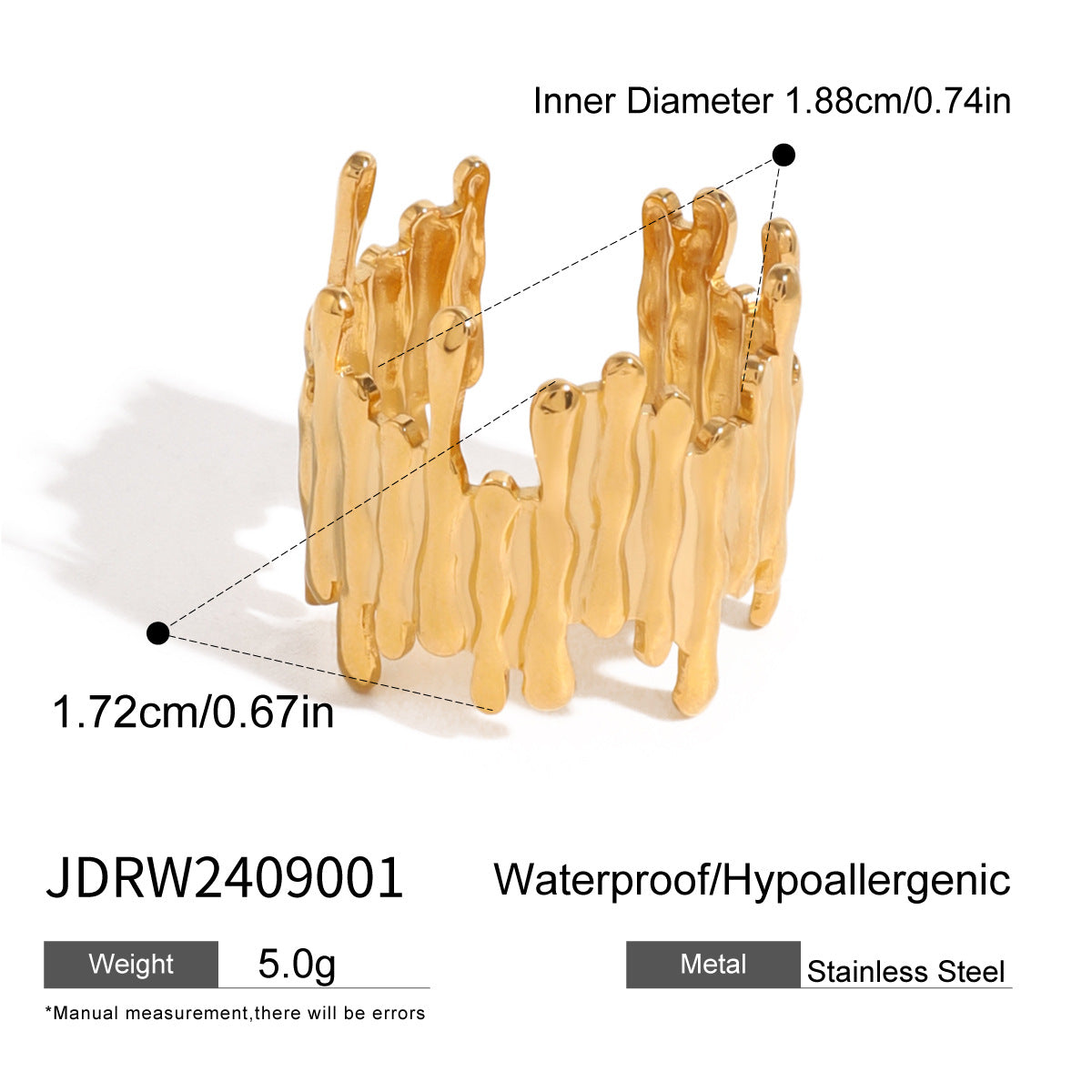 Artistic Gold Ring Set - Multi-Style Sculptural & Pearl Stackable Rings for Women