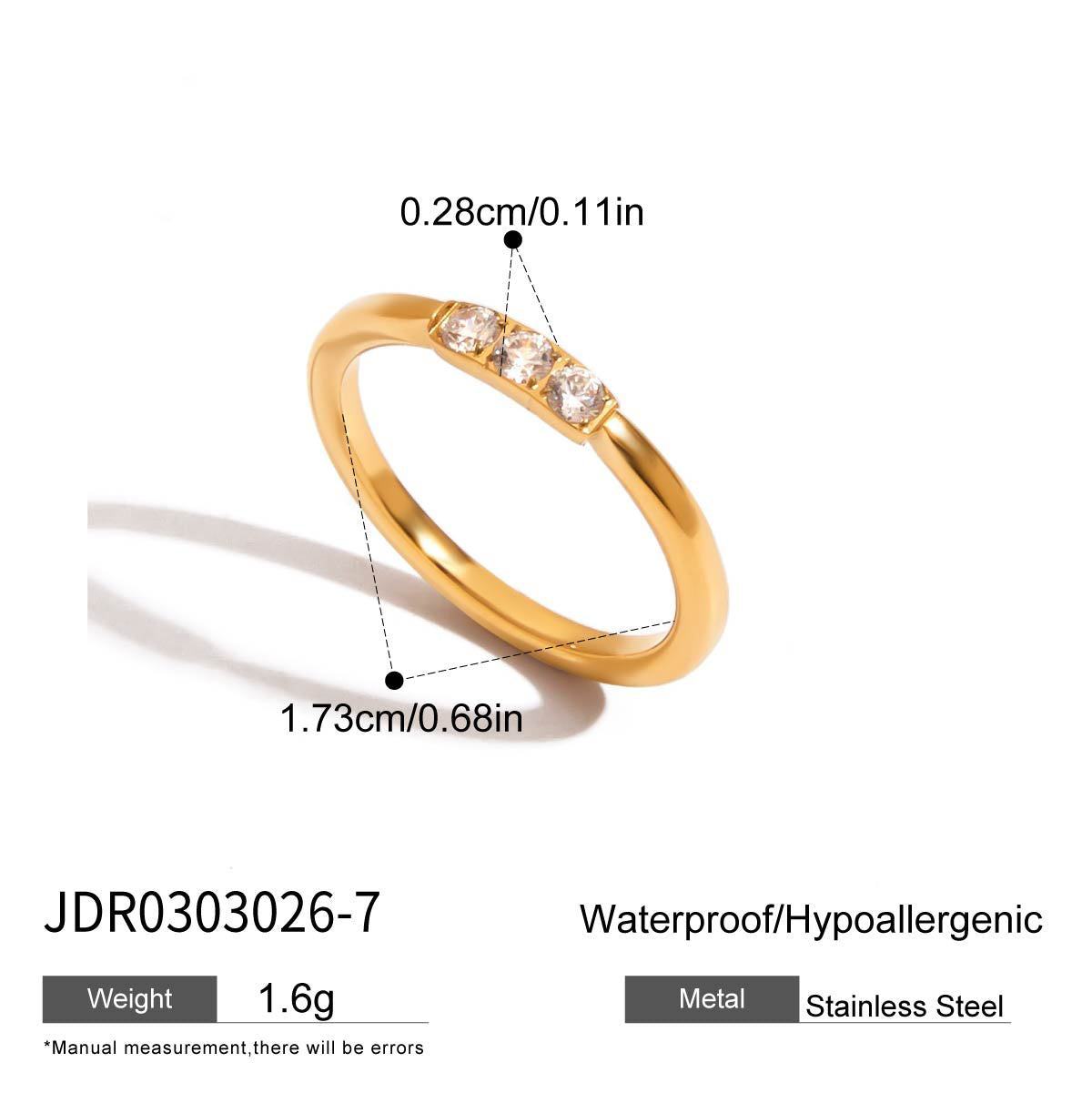 Gold CZ Ring Set - Multi-Style Sparkly Stackable Rings for Women