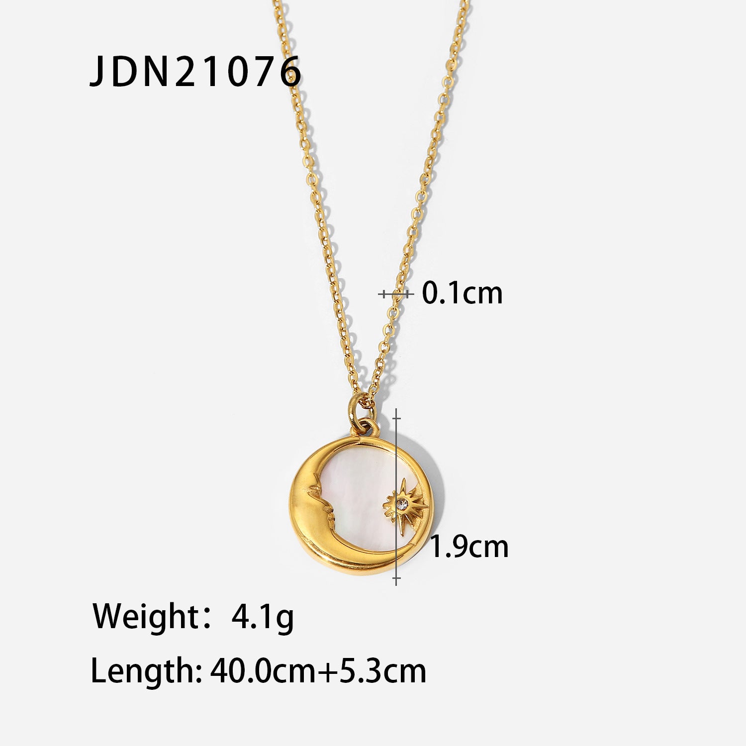 18K Gold-Plated Celestial & Heart Pendant Necklaces Set | Mother-of-Pearl & Crystal-Accented Retro Mystic Jewelry | INS-Style Layered Dainty Necklaces for Women | Versatile Daily Wear & Party Layering Accessories