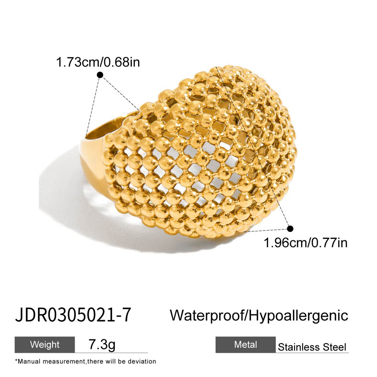 Gold Textured Red Gemstone Stackable Ring Set - Vintage Statement Jewelry for Women