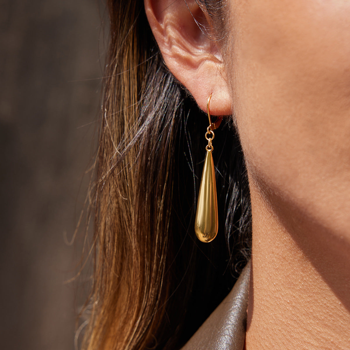 Gold Silver Textured Teardrop Dangle Earrings Set - Minimalist Statement Jewelry for Women