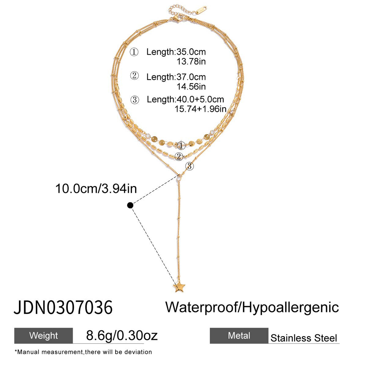 Layered Gold Statement Necklaces Set - Y2K Inspired Dainty Chains with Heart, Teardrop & Geometric Pendants for Trendy Women's Fashion