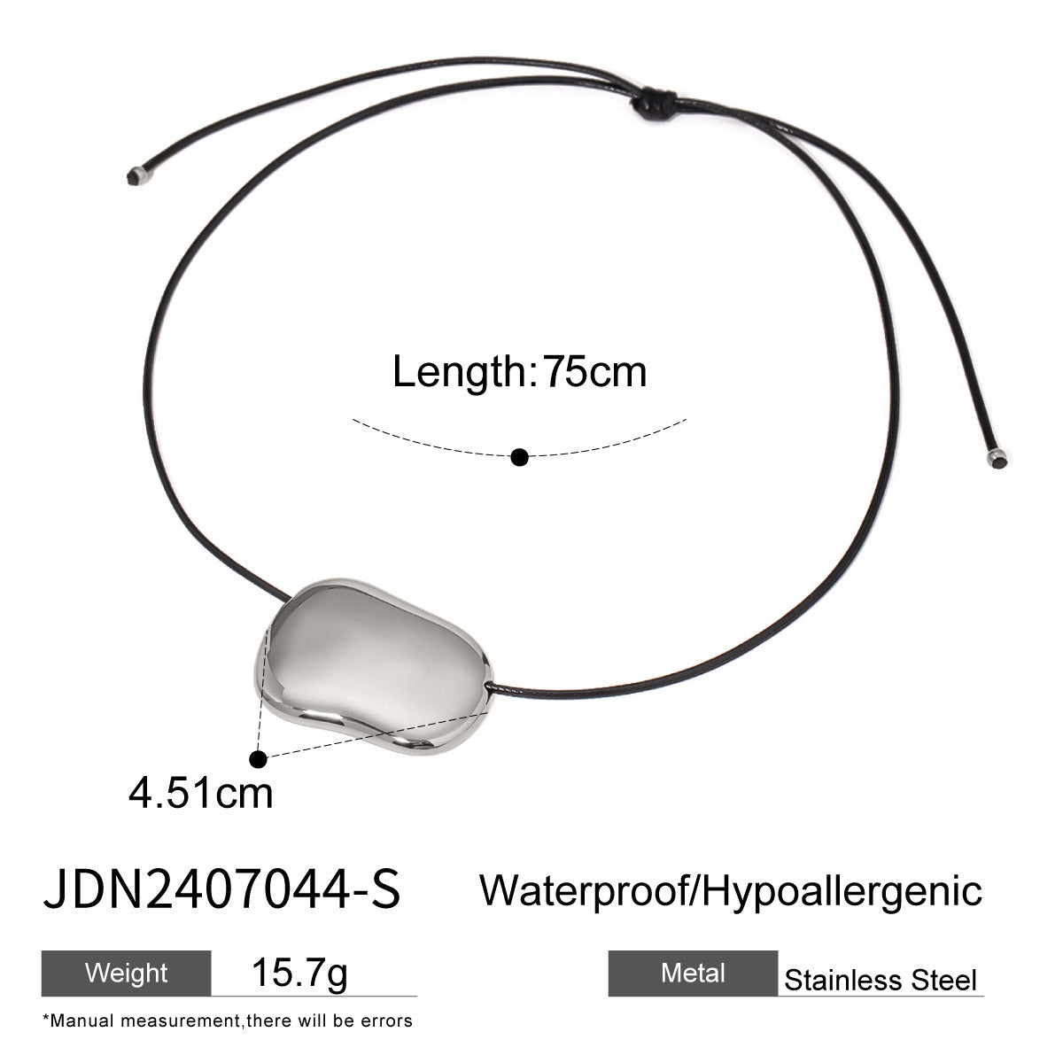 Gold/Silver Irregular Pendant Leather Cord Necklace Set - Heart/Ring Minimalist Statement Jewelry for Women