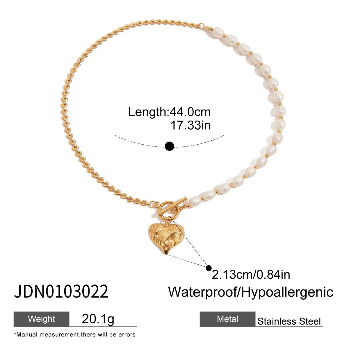 Gold Multi-Style Heart Pendant Necklace Set - CZ Gem Pearl Chain Statement Jewelry for Women
