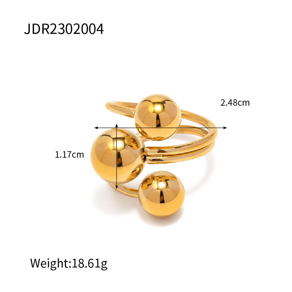 Bold INS-Style Chunky Statement Rings for Women | 18K Gold-Plated Stainless Steel Heart & Abstract Cocktail Rings | Trendy Luxury Fashion Jewelry for Daily Wear & Party Outfits (Assorted Eye-Catching Designs)