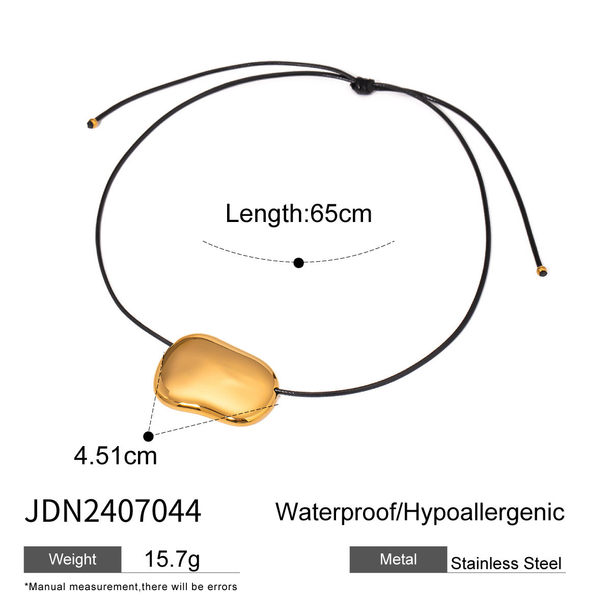 Gold/Silver Irregular Pendant Leather Cord Necklace Set - Heart/Ring Minimalist Statement Jewelry for Women