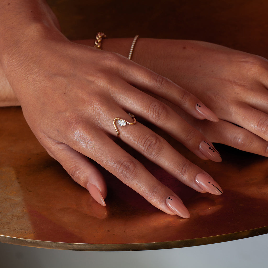 Gold CZ Ring Set - Multi-Style Sparkly Stackable Rings for Women