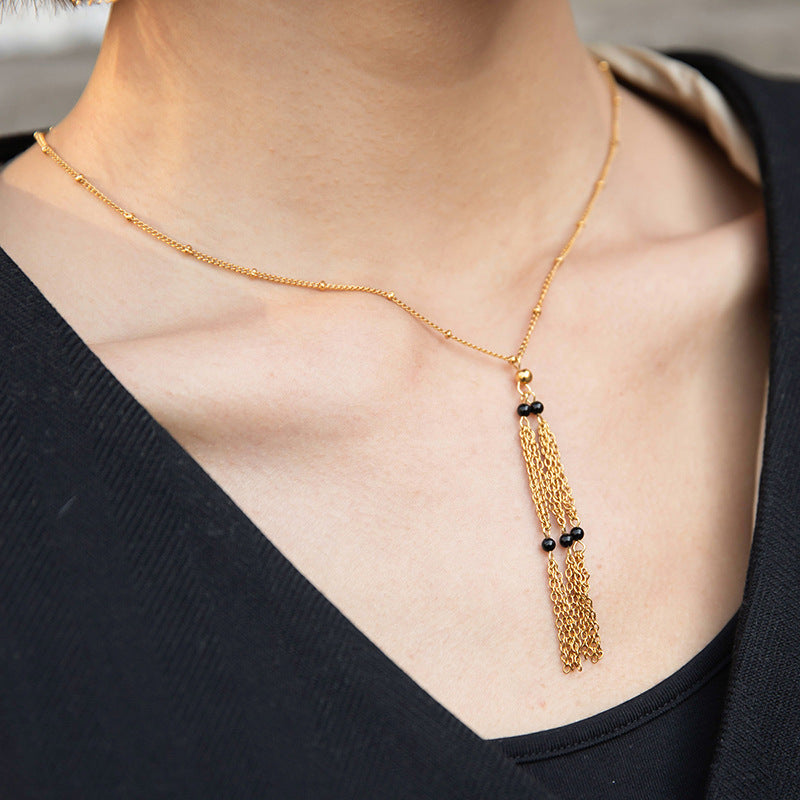 Layered Gold Statement Necklaces Set - Y2K Inspired Dainty Chains with Heart, Teardrop & Geometric Pendants for Trendy Women's Fashion