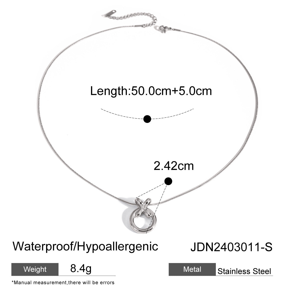 Two-Tone X-Cross Statement Jewelry Set - Gold Silver Minimalist Necklaces & Earrings for Women