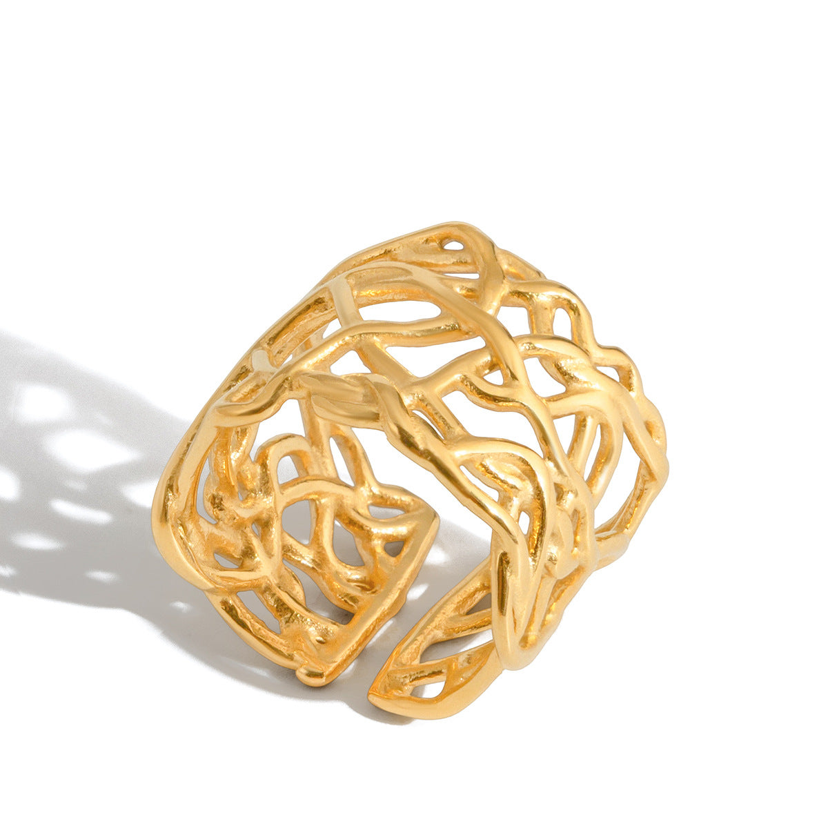 Gold Celestial Stackable Ring Set - Pearl Moon Sun Statement Jewelry for Women