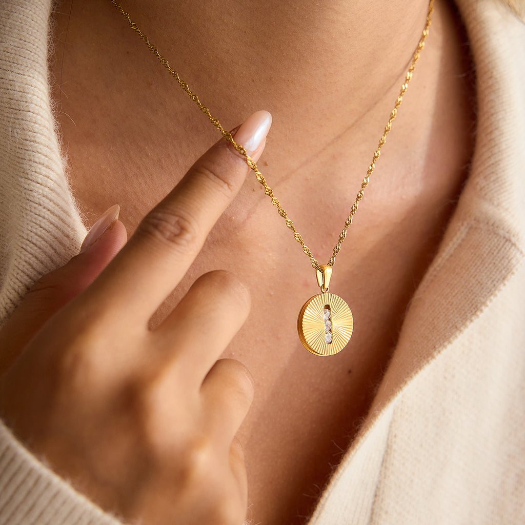 Gold Geometric Pendant Necklace Set - Minimalist Multi-Style Dainty Necklaces for Women