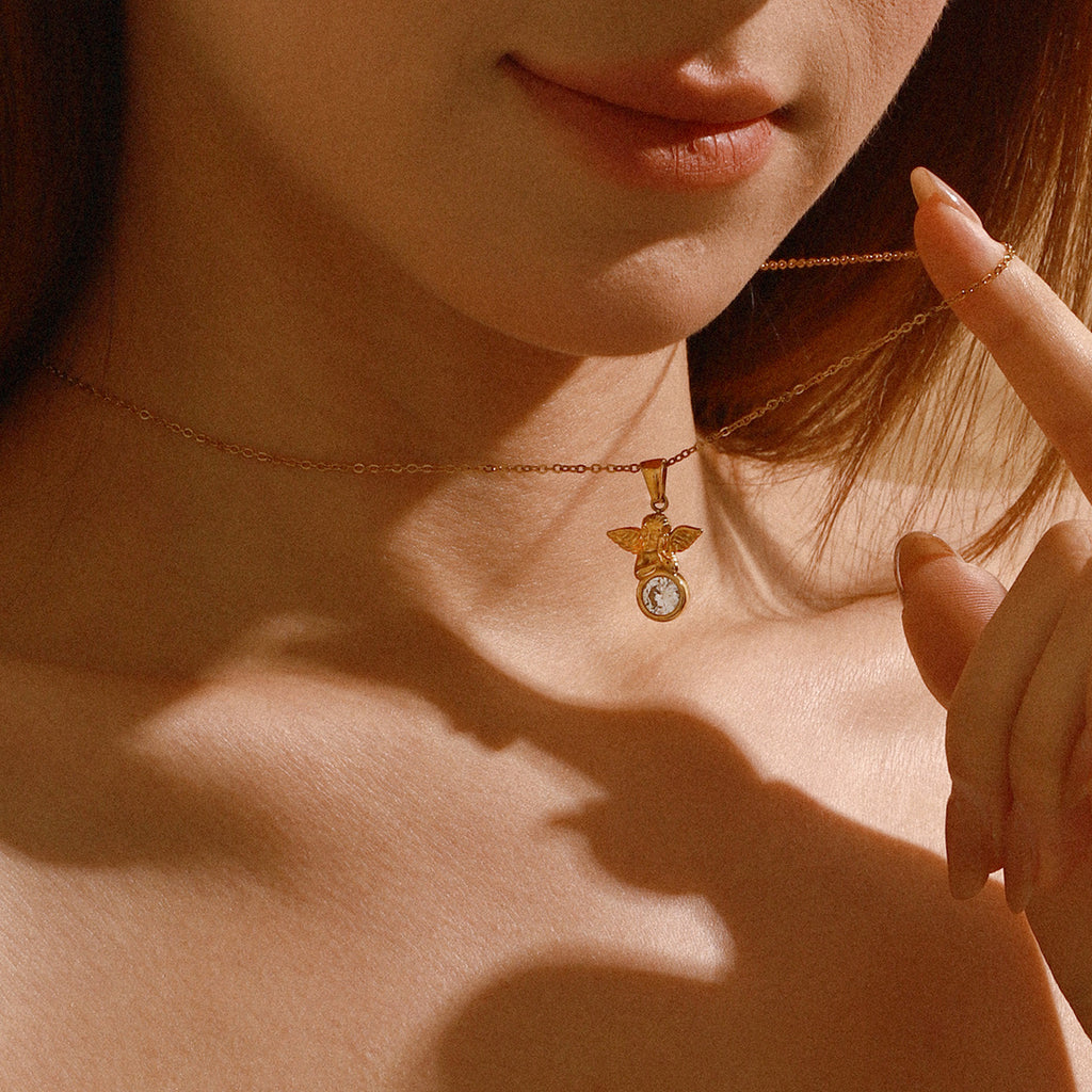 Gold Multi-Style Necklace Set - Pearl/Cross/Heart/Star Pendants (Snake/Curb Chain) Statement Jewelry for Women