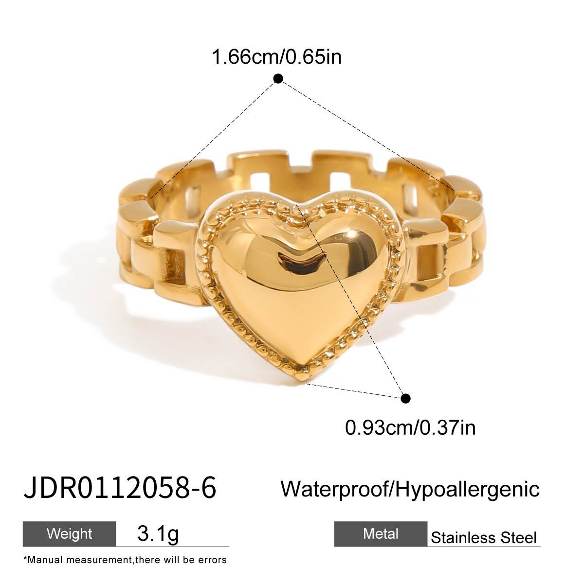 Vintage-Inspired Gold Ring Set - Mixed Gemstone, Pearl & Heart-Shaped Statement Rings for Women