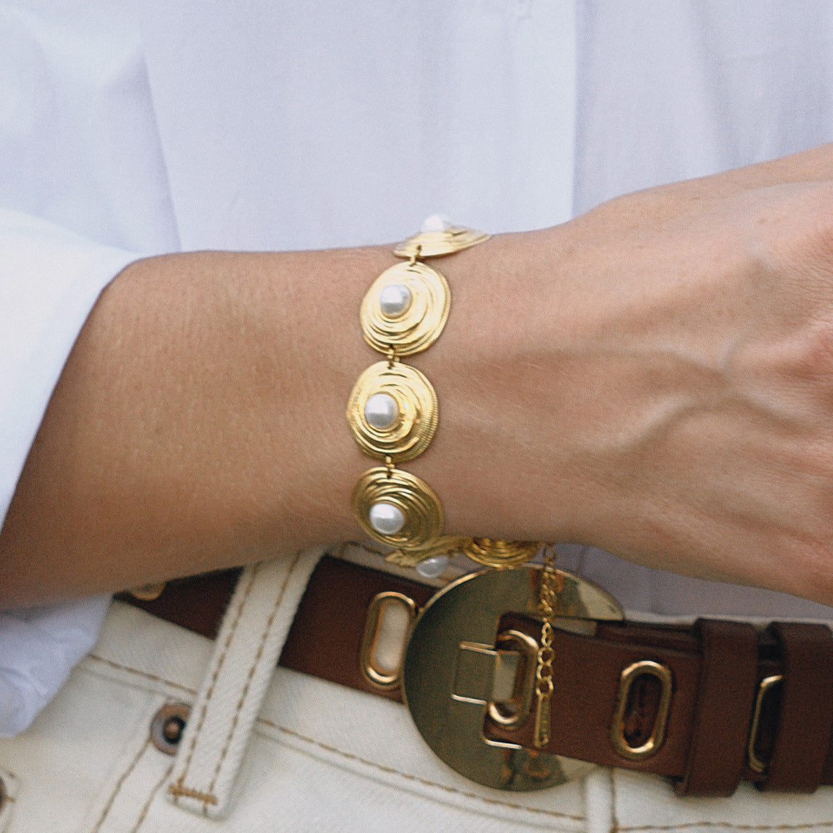 Gold Multi-Style Necklace Set - Pearl/Cross/Heart/Star Pendants (Snake/Curb Chain) Statement Jewelry for Women