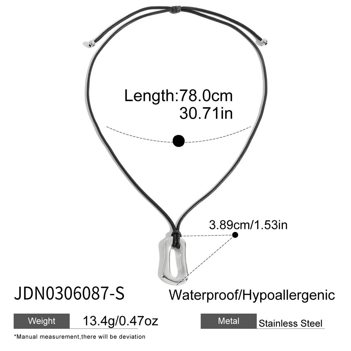 Gold/Silver Irregular Pendant Leather Cord Necklace Set - Heart/Ring Minimalist Statement Jewelry for Women