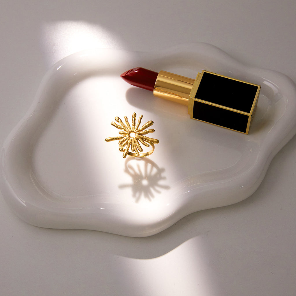 Gold Vintage Celestial Ring Set - Multi-Style Star Moon Pearl Statement Rings for Women